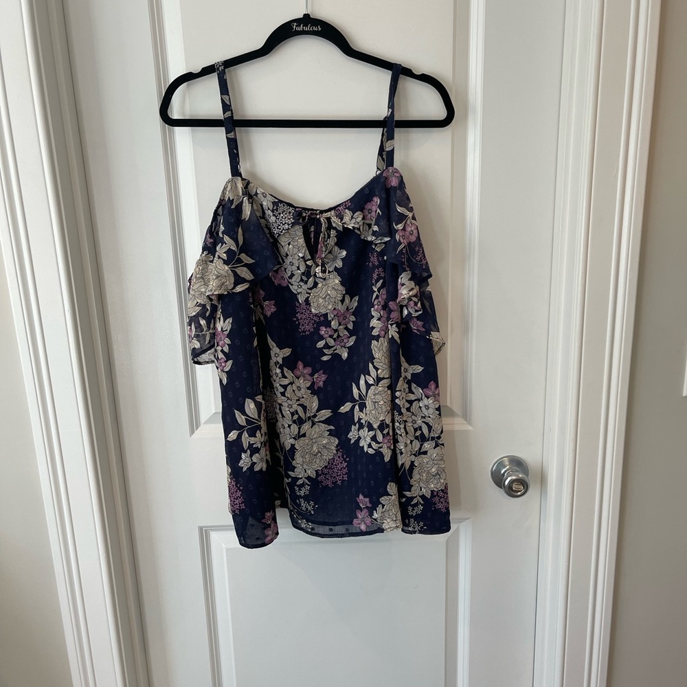 NWT torrid floral pattern off the shoulder shirt women’s size 3xl